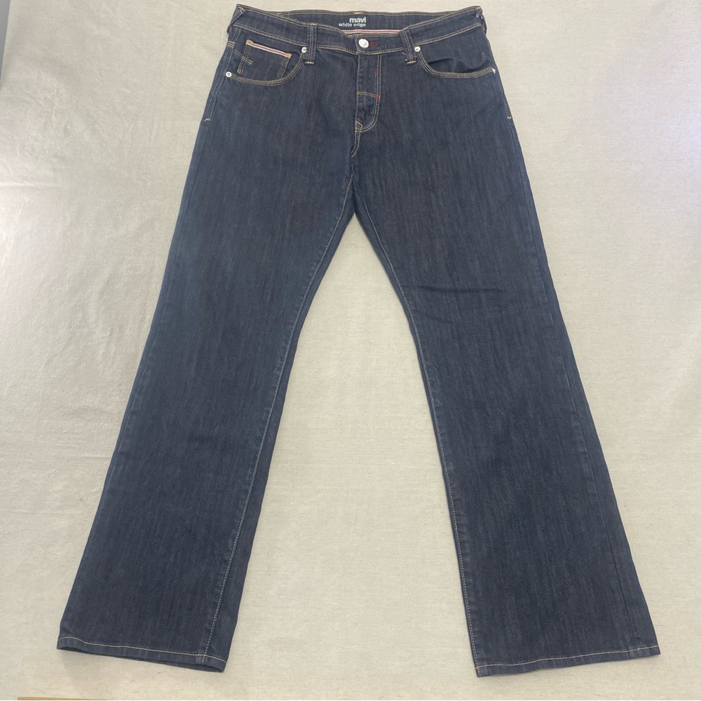 Mavi White Edge Men's 34/32 Martin Low Rise Slim Boot Cut Denim Jeans